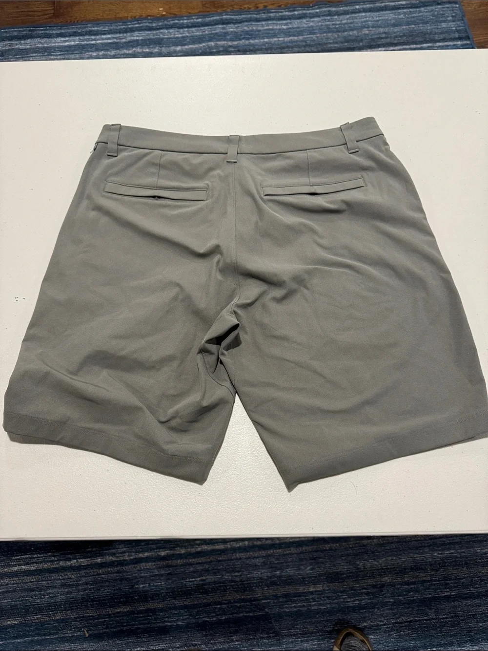 lululemon athletica Men's Sage Green Flat-Front Shorts